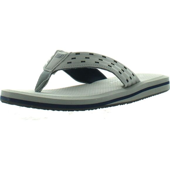 Skechers 51311 Gray/Navy Mens sandals 8 NEW - Picture 1 of 4